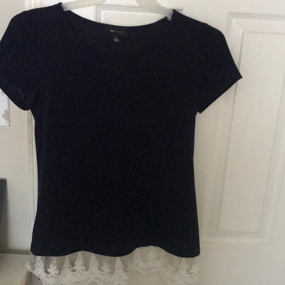 Navy Blue size small AB Studio shirt.